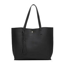 Load image into Gallery viewer, Soft Leather Top Handle Tassel Handbag