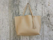 Load image into Gallery viewer, Soft Leather Top Handle Tassel Handbag