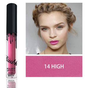 Waterproof Matte Lip Gloss +Lip Pencil 2PCS/SET