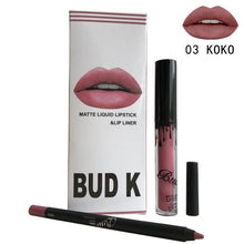 Load image into Gallery viewer, Waterproof Matte Lip Gloss +Lip Pencil 2PCS/SET