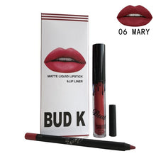 Load image into Gallery viewer, Waterproof Matte Lip Gloss +Lip Pencil 2PCS/SET