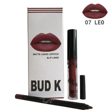 Load image into Gallery viewer, Waterproof Matte Lip Gloss +Lip Pencil 2PCS/SET