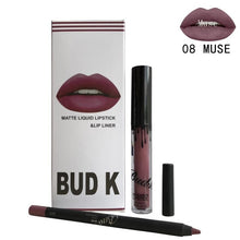 Load image into Gallery viewer, Waterproof Matte Lip Gloss +Lip Pencil 2PCS/SET