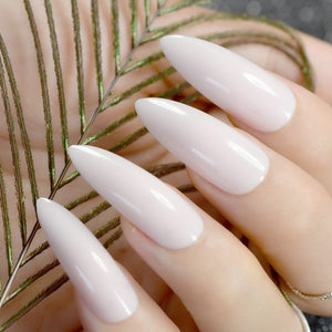 Marble Pointed Dark Shiny False Nails