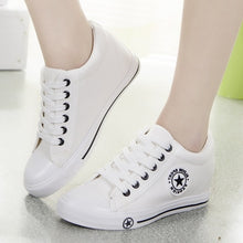 Load image into Gallery viewer, Casual White Wedge Sneakers