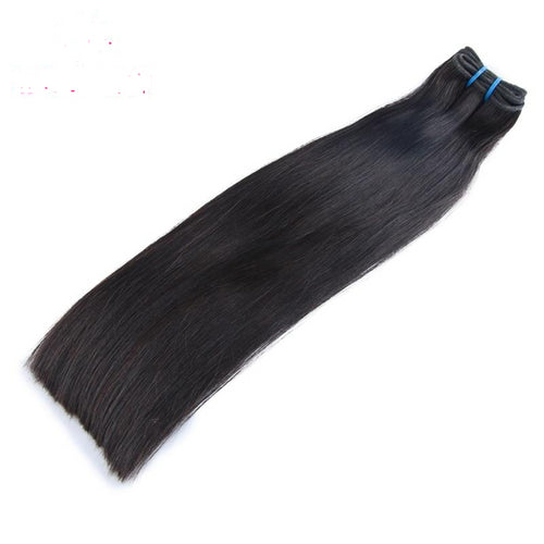 Hair Extension Funmi Double Drawn Straight Brazilian Virgin Human Hair Kim K bob Natural Color 10-14 Inch Bundles