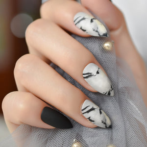 Frosted Stiletto Matte False Nails