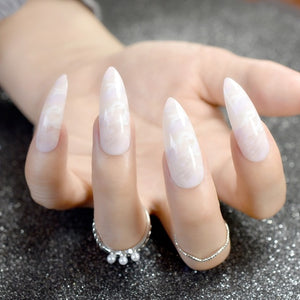 Frosted Stiletto Matte False Nails