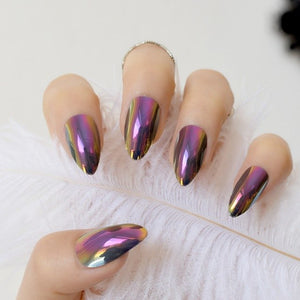 Frosted Stiletto Matte False Nails