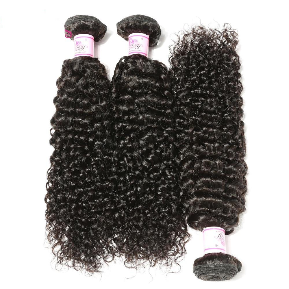 Curly Malaysian Hair Weave Bundles 3 Piece