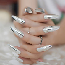 Load image into Gallery viewer, Marble STILETTO False Nails + Glue Sticker