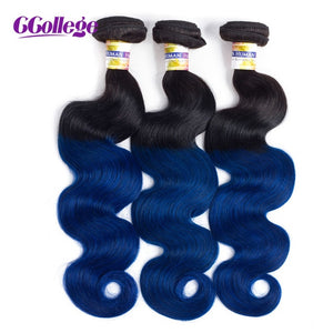 Colored Body Wave Brazilian Hair Bundles 1/3 Remy Bundles Ombre Human Hair