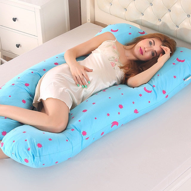 100% Cotton Rabbit Print U Shape Maternity Pillow