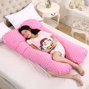 100% Cotton Rabbit Print U Shape Maternity Pillow