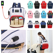 Load image into Gallery viewer, USB  Large capacity Baby diaper bag