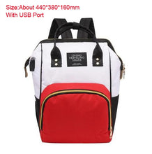 Load image into Gallery viewer, USB  Large capacity Baby diaper bag