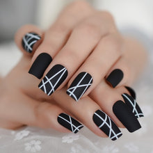 Load image into Gallery viewer, Marble STILETTO False Nails + Glue Sticker