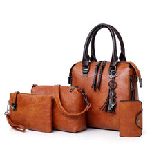 Load image into Gallery viewer, Luxury Leather 4pcs Handbag Set