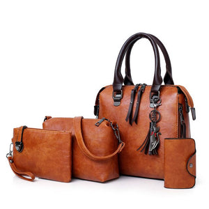 Luxury Leather 4pcs Handbag Set