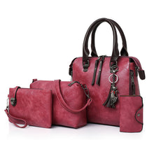 Load image into Gallery viewer, Luxury Leather 4pcs Handbag Set