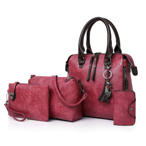 Luxury Leather 4pcs Handbag Set