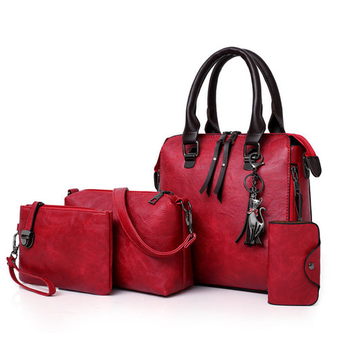 Luxury Leather 4pcs Handbag Set