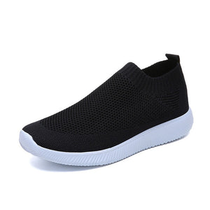 Knitted Vulcanized Casual Slip On Trainers