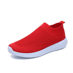 Knitted Vulcanized Casual Slip On Trainers