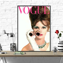 Load image into Gallery viewer, Vogue Magazine Cover Canvas Painting Home Decor With Frame