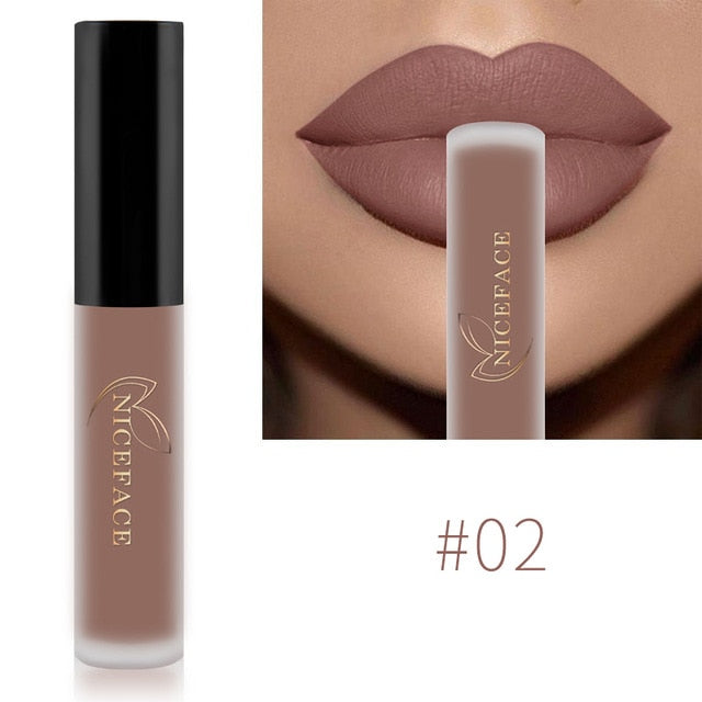 Waterproof Lip Gloss 34 Colors Nude Matte Liquid Lipstick