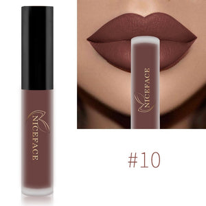 Waterproof Lip Gloss 34 Colors Nude Matte Liquid Lipstick