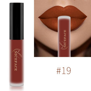 Waterproof Lip Gloss 34 Colors Nude Matte Liquid Lipstick