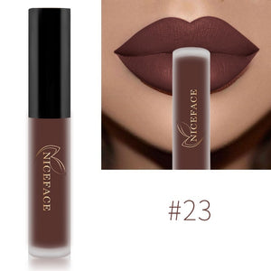 Waterproof Lip Gloss 34 Colors Nude Matte Liquid Lipstick